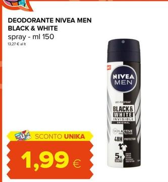 Offerta per Nivea - Deodorante Men Black & White a 1,99€ in Oasi