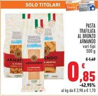 Offerta per Grano Armando - Pasta Trafilata Al Bronzo a 0,85€ in Conad