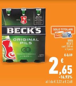 Offerta per Becks - Birra a 2,65€ in Conad