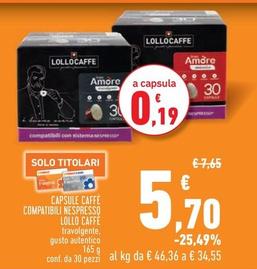 Offerta per Lollo Caffè - Capsule Caffe Compatibili Nespresso a 5,7€ in Conad