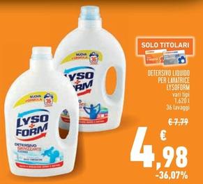 Offerta per Lysoform - Detersivo Liquido Per Lavatrice a 4,98€ in Conad