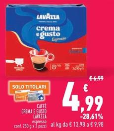 Offerta per Lavazza - Caffè Crema E Gusto a 4,99€ in Conad