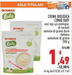 Offerta per Conad Baby - Crema Biologica a 1,49€ in Conad City