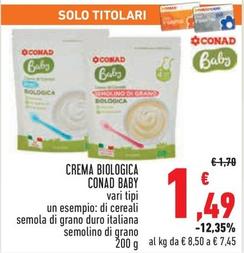 Offerta per Conad - Crema Biologica Baby a 1,49€ in Conad City
