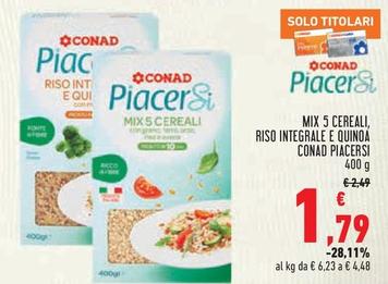 Offerta per Conad Piacersi - Mix 5 Cereali, Riso Integrale E Quinoa a 1,79€ in Conad City