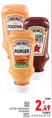 Offerta per Heinz - Salsa a 2,49€ in Conad Superstore