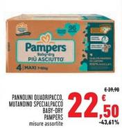 Offerta per Pampers - Pannolini Quadripacco, Mutandino Specialpacco Baby-Dry a 22,5€ in Conad Superstore