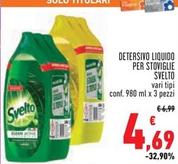 Offerta per Svelto - Detersivo Liquido Per Stoviglie a 4,69€ in Conad Superstore