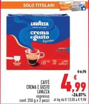 Offerta per Lavazza - Caffe Crema E Gusto a 4,99€ in Conad Superstore