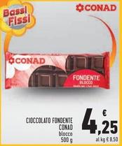 Offerta per Conad - Cioccolato Fondente a 4,25€ in Conad Superstore