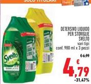 Offerta per Svelto - Detersivo Liquido Per Stoviglie a 4,79€ in Conad Superstore