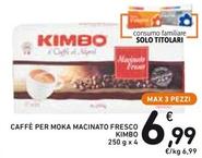 Offerta per Kimbo - Caffè Per Moka Macinato Fresco a 6,99€ in Spazio Conad