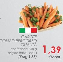 Offerta per Conad - Carote Percorso Qualita a 1,39€ in Margherita Conad