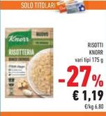 Offerta per Knorr - Risotti a 1,19€ in Conad Superstore