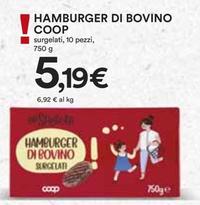 Offerta per Coop - Hamburger Di Bovino a 5,19€ in Ipercoop