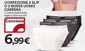 Offerta per Carrera - Confezione 2 Slip O2 Boxer Uomo a 6,99€ in Ipercoop