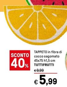 Offerta per Tappeto In Fibra Di Cocco Sagomato a 5,99€ in Iper La grande i