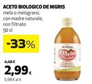 Offerta per De Nigris - Aceto Biologico a 2,99€ in Coop
