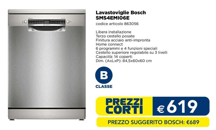 Offerta per Bosch - Lavastoviglie SMS4EMI06E a 619€ in Esselunga