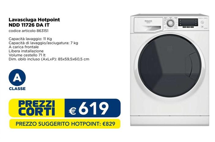 Offerta per Hotpoint - Lavasciuga NDD 11726 DA IT a 619€ in Esselunga
