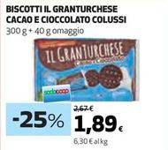 Offerta per Colussi - Biscotti Il Granturchese Cacao E Cioccolato a 1,89€ in Coop