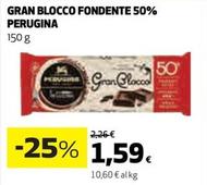 Offerta per Perugina - Gran Blocco Fondente 50% a 1,59€ in Ipercoop