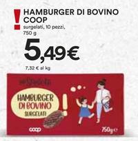 Offerta per Coop - Hamburger Di Bovino a 5,49€ in Ipercoop