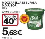Offerta per Sorì - Mozzarella Di Bufala D.O.P. a 5,68€ in Ipercoop