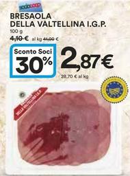 Offerta per Bresaola Della Valtellina I.G.P. a 2,87€ in Ipercoop