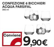 Offerta per Confezione 6 Bicchieri Acqua Parsifal a 9,9€ in Ipercoop