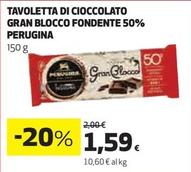 Offerta per Perugina - Tavoletta Di Cioccolato Gran Blocco Fondente 50% a 1,59€ in Coop