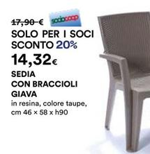 Offerta per Sedia Con Braccioli Giava a 14,32€ in Ipercoop