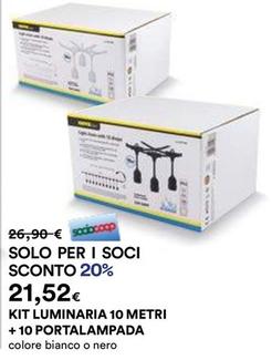 Offerta per Kit Luminaria 10 Metri + 10 Portalampada a 21,52€ in Ipercoop