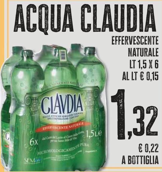 Offerta per Clavdia - Acqua Effervescente Naturale a 1,32€ in Pam
