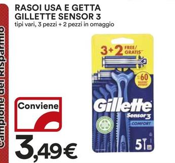 Offerta per Gillette - Rasoi Usa E Getta Sensor 3 a 3,49€ in Ipercoop