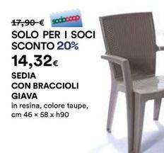 Offerta per Sedia Con Braccioli Giava a 14,32€ in Ipercoop