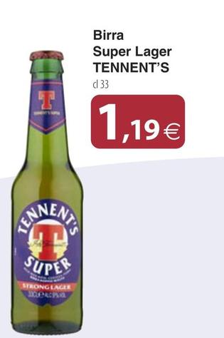 Offerta per Tennent's - Birra Super Lager a 1,19€ in Docks Market