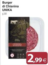 Offerta per Unika - Burger Di Chianina a 2,99€ in Docks Market