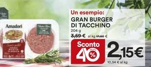 Offerta per Amadori - Gran Burger Di Tacchino a 2,15€ in Ipercoop