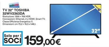 Offerta per Toshiba - Tv 32" 32WV2363DA  a 159€ in Ipercoop