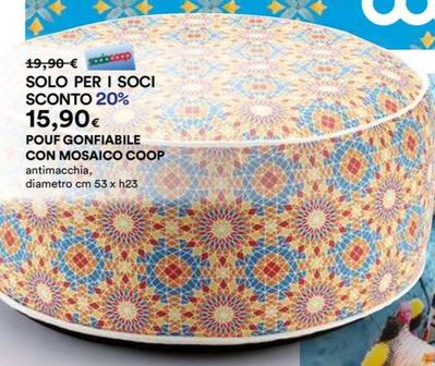 Offerta per Coop - Pouf Gonfiabile Con Mosaico a 15,9€ in Ipercoop