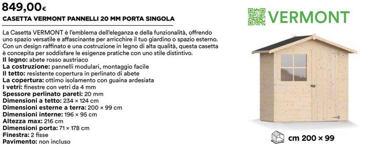 Offerta per Casetta Vermont Pannelli 20 Mm Porta Singola a 849€ in Ipercoop