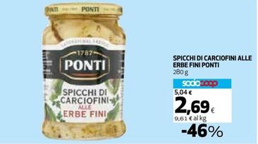 Offerta per Ponti - Spicchi Di Carciofini Alle Erbe Fini a 2,69€ in Coop