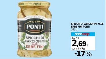 Offerta per Ponti - Spicchi Di Carciofini Alle Erbe Fini a 2,69€ in Coop