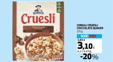 Offerta per Quaker - Cereali Cruesli Cioccolato a 3,1€ in Coop