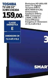 Offerta per Toshiba - Tv Led 32" 32WV2363DA a 159€ in Ipercoop