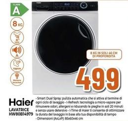 Offerta per Haier - 979 HW80-B14979 lavatrice Caricamento frontale 8 kg 1400 Giri/min Bianco a 499€ in Ipercoop