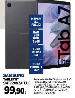 Offerta per Samsung - Tablet 8" SMT220NZAFEUE a 99,9€ in Ipercoop