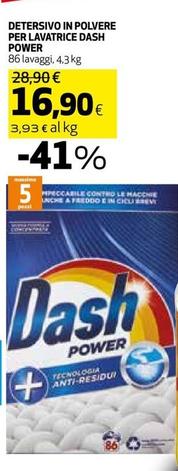 Offerta per Dash - Detersivo In Polvere Per Lavatrice Power a 16,9€ in Coop