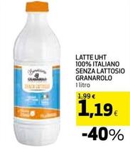 Offerta per Granarolo - Latte UHT 100% Italiano Senza Lattosio a 1,19€ in Coop